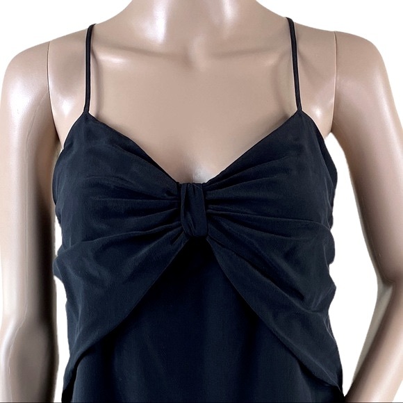 Club Monaco Silk Black Slip Strappy Mini Cocktail Dress - Picture 4 of 7